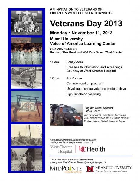 An Invitation to Veterans of Liberty & West Chester Townships